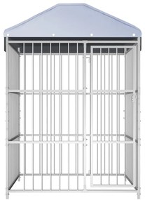 Canil de exterior com telhado 150x150x200 cm