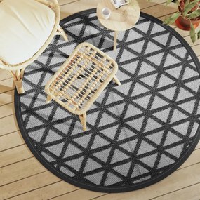 Tapete de exterior Ø160 cm ARAKIL PP preto