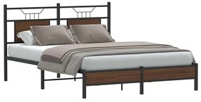 Estrutura cama s/ colchão derivados madeira carvalho castanho