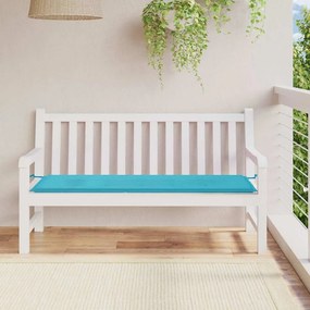 Almofadão p/ banco de jardim 150x50x4 cm tecido oxford turquesa
