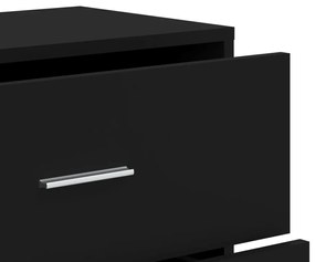 Aparadores 2 pcs 60x31x84 cm derivados de madeira preto