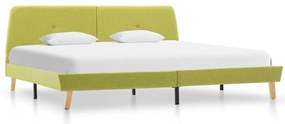 vidaXL Estrutura de cama 160x200 cm tecido verde