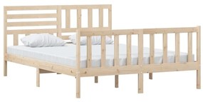 Estrutura de cama king size 150x200 cm madeira maciça