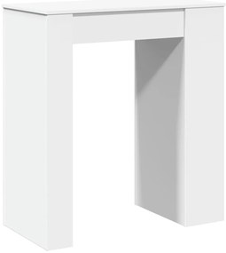 Mesa de bar com prateleiras derivados de madeira branco