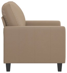 Poltrona 60 cm couro artificial cappuccino