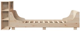 Cama sem colchão 75x190 cm madeira de pinho maciça