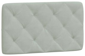 Estrutura de cama sem colchão 80x200 cm veludo cinzento-claro