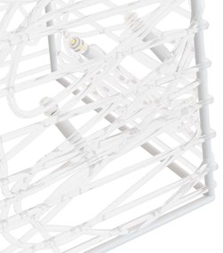 Cone de iluminação decorat. c/ LEDs acrílico 90cm branco quente