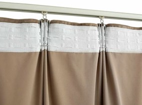 Cortinas blackout com ganchos 2 pcs 140x175 cm veludo bege