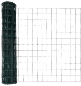 Cerca Euro com 13 Postes Flangeados 0.8x25 m Aço Galvanizado