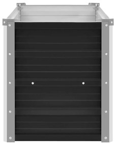 Canteiro elevado jardim aço galvanizado 100x40x45 cm antracite