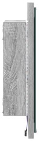 Espelho de Casa de Banho LED Cinza Sonoma 40x8.5x37 cm Madeira de Enge