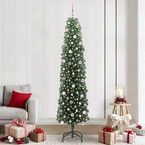 vidaXL Árvore de Natal Artificial Verde 240 cm PVC e Aço e Plástico