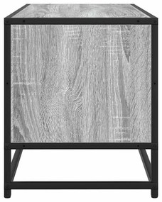 Móvel p/ TV 100x34,5x40 cm deriv. madeira/metal cinzento sonoma