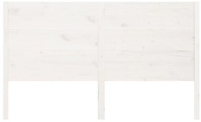 Cabeceira de cama 126x4x100 cm pinho maciço branco