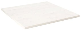 824386 vidaXL Tampo de mesa quadrado 70x70x2,5 cm pinho maciço branco