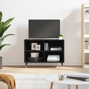 vidaXL Móvel de TV 69,5x30x50 cm derivados de madeira preto