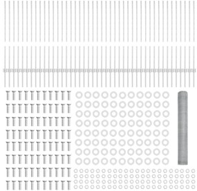 Postes de Cerca vidaXL 22 pcs U-Channel 100 cm Aço Galvanizado