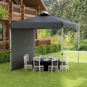 Outsunny Tenda Dobrável 2,5x2,5 m Altura Ajustável Tenda de Jardim com