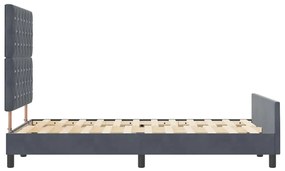Estrutura de Cama vidaXL Cinza Escuro 120x200 cm Veludo