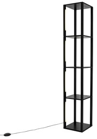 Candeeiro de pé design preto com LED regulável em 3 níveis - Tianna Design