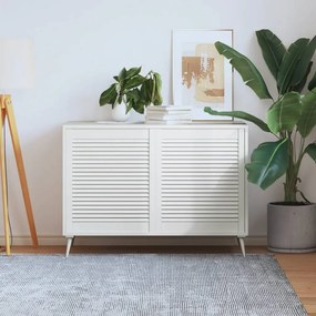 Portas de armário 2 pcs design de persiana pinho maciço branco