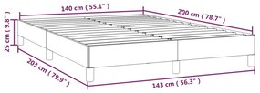 Estrutura de cama 140x200 cm veludo cinzento-claro