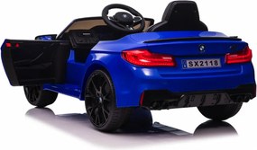 Carro elétrico para crianças até aos 5 anos BMW M5, 24V, Pneus Borracha, Bateria lítio, Controle remoto Azul