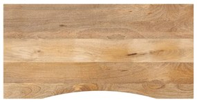 vidaXL Tampo de mesa com curva 120x60x2,5cm mangueira áspera maciça
