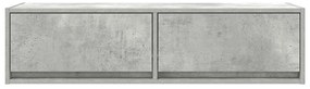 Armário para TV Cinza Concreto 100x31x25,5 cm Madeira Engenharia
