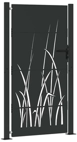 Portão de Jardim Preto 105 x 175 cm Aço com Revestimento em Pó