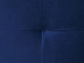 Sofá de canto 5 lugares em veludo azul à esquerda NORREA Beliani
