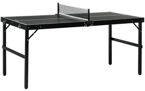 HOMCOM Mesa de Ping Pong Dobrável com Rede – Cor Azul – Aço e MDF –  152.5x274x76cm