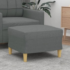 vidaXL Apoio de pés 60x50x41 cm tecido cinzento-escuro