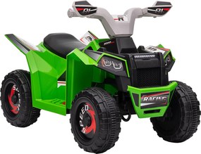 HOMCOM Quadriciclo Elétrico para Crianças Veículo Elétrico a Bateria de 6V com Velocidade de 2,5 km/h 70x41,5x48,5 cm Verde | Aosom Portugal
