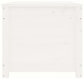 Caixa de arrumação 110x50x45,5cm madeira de pinho maciça branco
