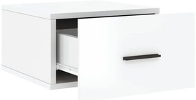 Mesas de cabeceira parede 2 pcs 35x35x20 cm branco brilhante