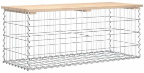 Banco de jardim c/ design gabião 103x44x42 cm pinho maciço