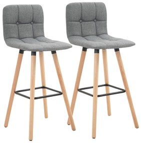 HOMCOM Conjunto de 2 Bancos de Bar Bancos Altos de Cozinha com Encosto Apoio para Pés Estilo Moderno 41,5x47x97,5 cm Cinzento | Aosom Portugal