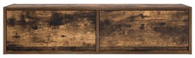 Armário de TV vidaXL Carvalho Fumê 100x31x25,5 cm Madeira de Engenhari