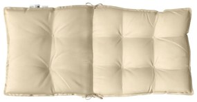 Almofadões cadeira encosto baixo 2 pcs tecido oxford bege