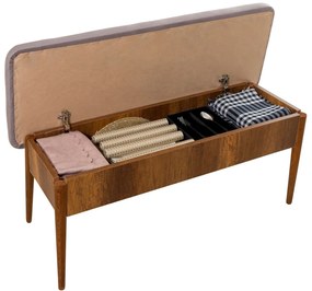 Banco Vina – Cor Walnut – 110x46x40 cm