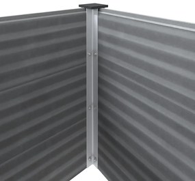Canteiro elevado para jardim WPC 150x50x91 cm cinzento