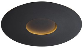 Plafon moderno preto 60cm incl. LED regulável em 3 níveis - Morning Moderno