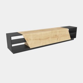Móvel para TV Rhodes – Antracite e Carvalho – 240x37,1x47,4 cm