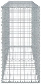 Cesto gabião com cobertura 200x50x100 cm ferro galvanizado