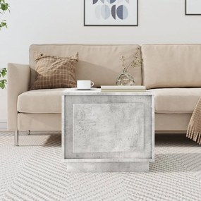 vidaXL Mesa de centro 51x50x44 cm derivados de madeira cinza cimento