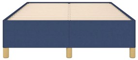 Estrutura de cama sem colchão 120x190 cm tecido azul