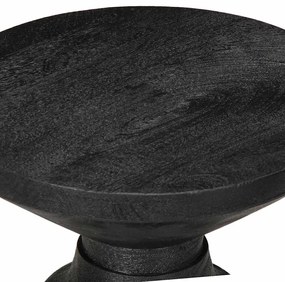 Mesa de apoio preto Ø33x50 cm madeira de mangueira maciça