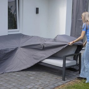 Cobertura p/ lounge de exterior 270x210x90cm direita cinzento